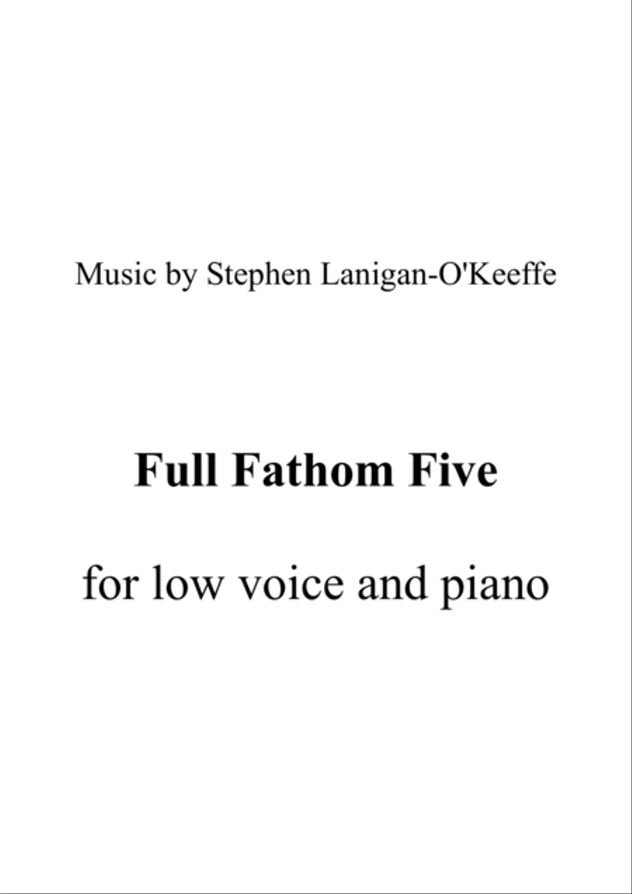 Full Fathom Five - piano/vocal Small Ensemble scores gallery preview page 1