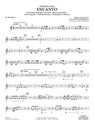 Selections from Encanto (arr. Paul Murtha) - Bb Trumpet 3