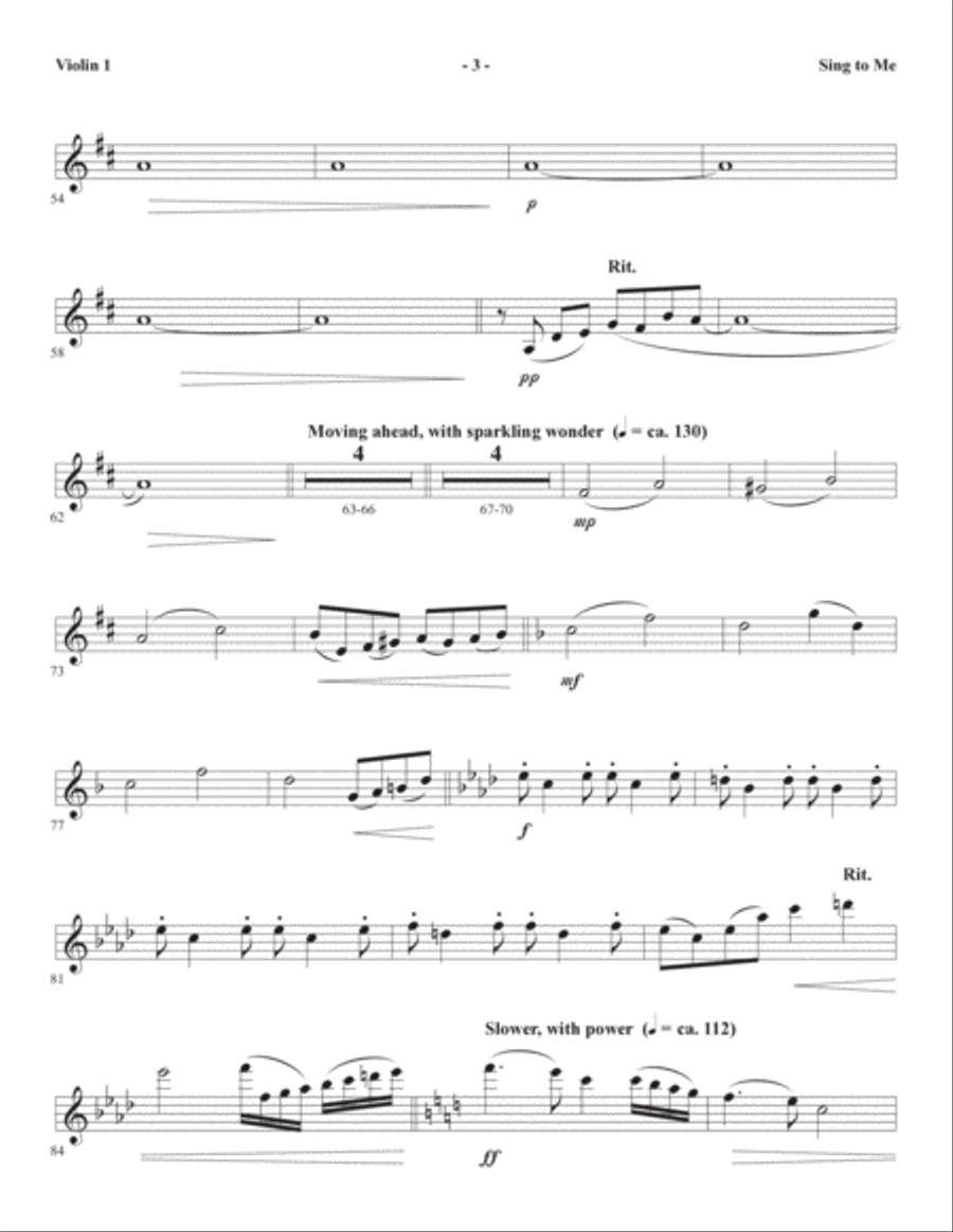 Sing to Me - Violin 1 Sing to Me - Violin 1 Choir scores gallery preview page 3