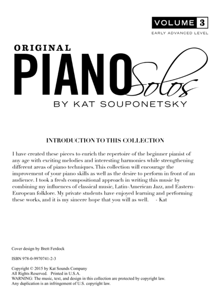 Original Piano Solos, Volume III - Early Advanced  image number null