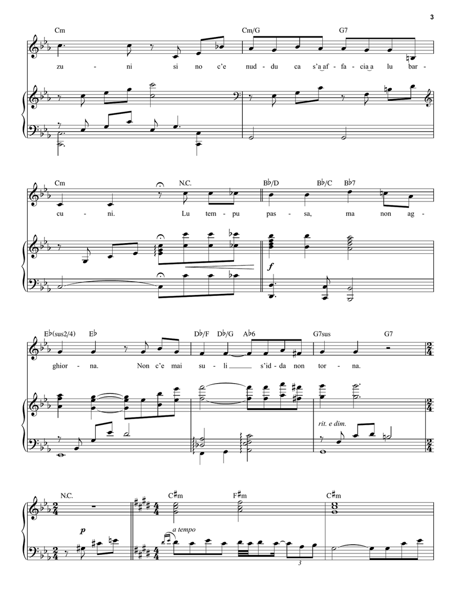 Brucia La Terra Piano, Vocal scores gallery preview page 3