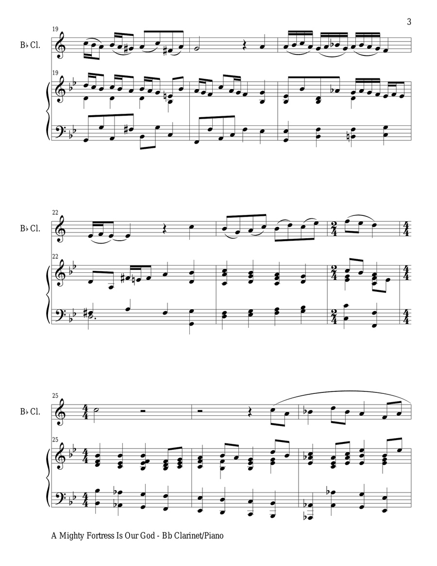 MAJESTIC HYMNS, SET II (Duets for Bb Clarinet & Piano) B-Flat Clarinet scores gallery preview page 5
