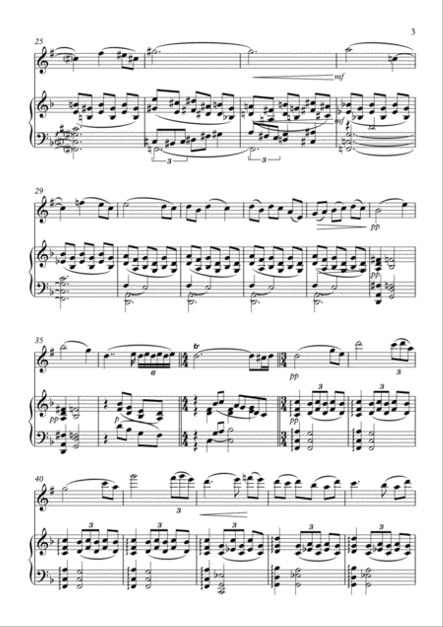 Cradle Song B-Flat Clarinet scores gallery preview page 3