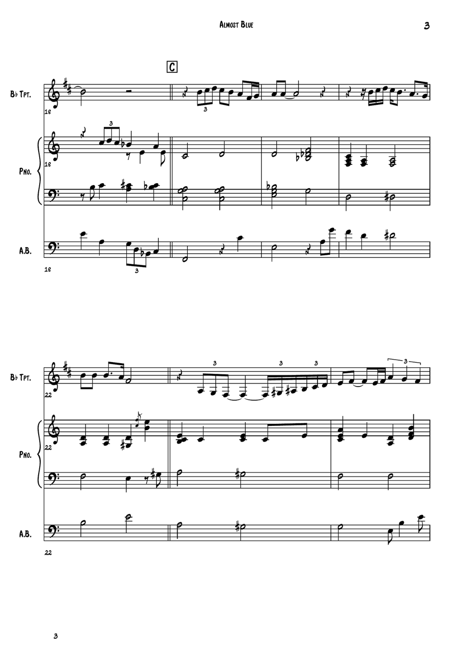 Almost Blue Small Ensemble scores gallery preview page 4