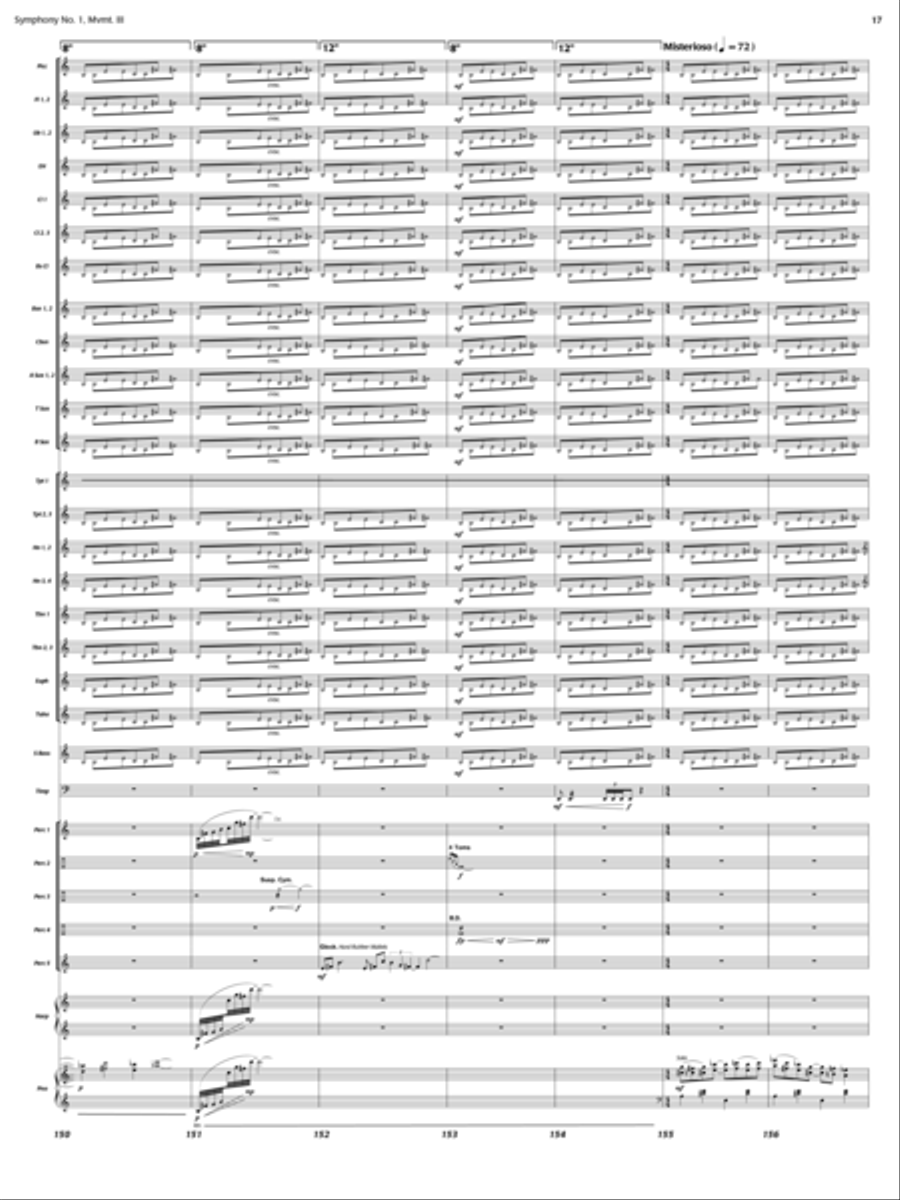 And the Earth Trembled (Symphony 1, New Day Rising, Mvt. III) Concert Band scores gallery preview page 16