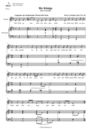 Die Konige, Op. 8 No. 3b (Original key. G Major)
