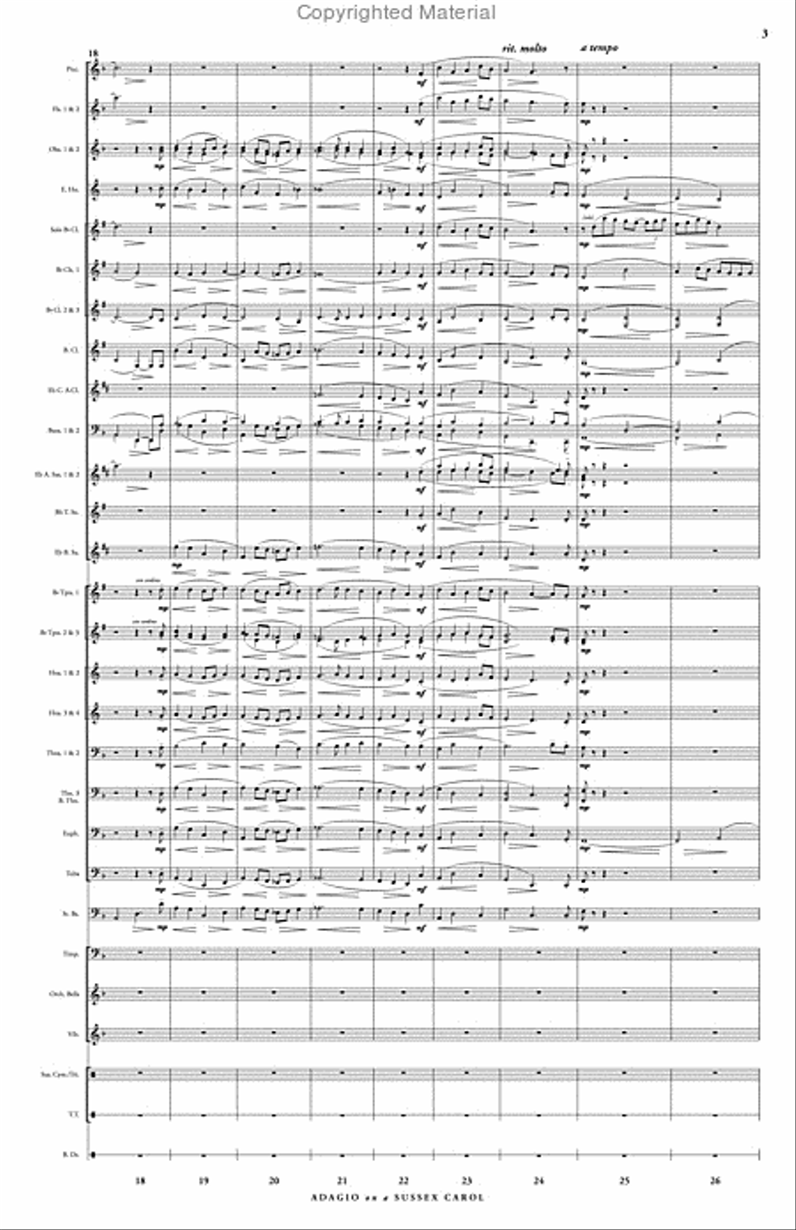 Adagio on a Sussex Carol Adagio on a Sussex Carol Concert Band scores gallery preview page 4
