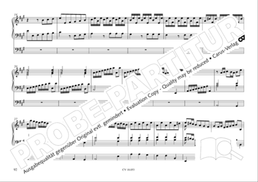 Das Husumer Orgelbuch von 1758 Organ Solo scores gallery preview page 93