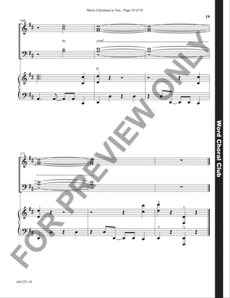 Merry Christmas to You - Anthem Choir scores gallery preview page 20