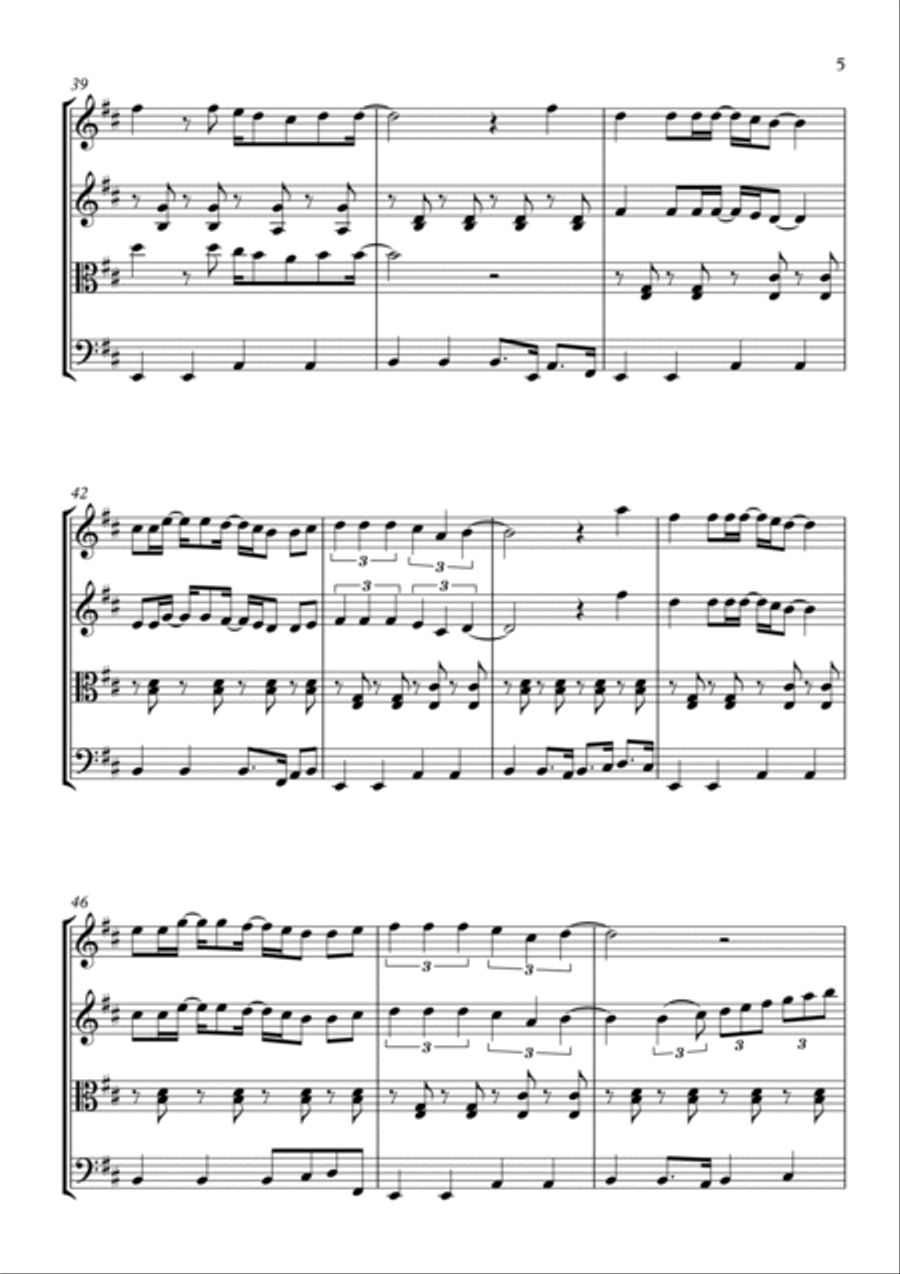 Englishman In New York String Quartet scores gallery preview page 5