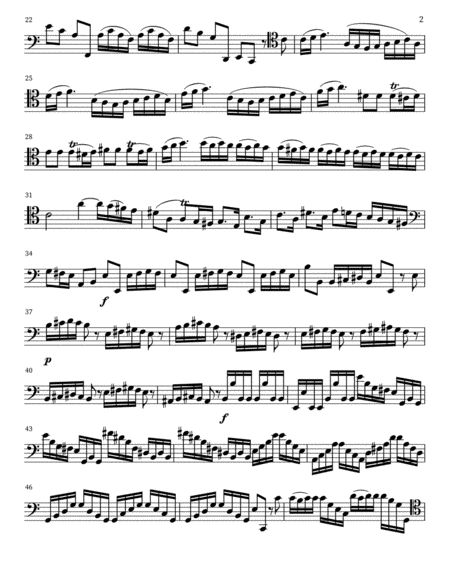 Vivaldi Cello Concerto in A Minor RV419 solo part
