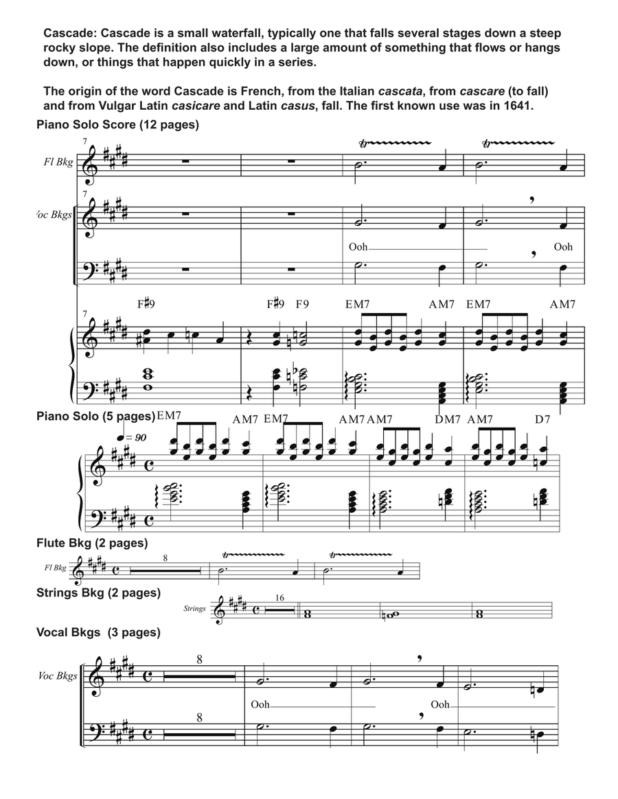 Cascade Piano Solo Score 4-Part scores gallery preview page 2