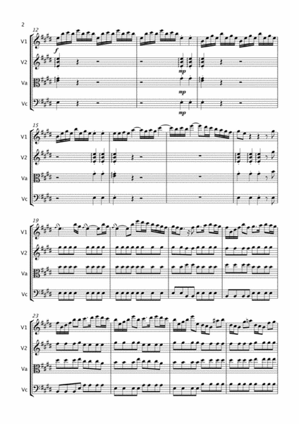Violin Concerto in E Major - (String Quartet) - Antonio Vivaldi (RV 263 Op. 9 No. 4) image number null