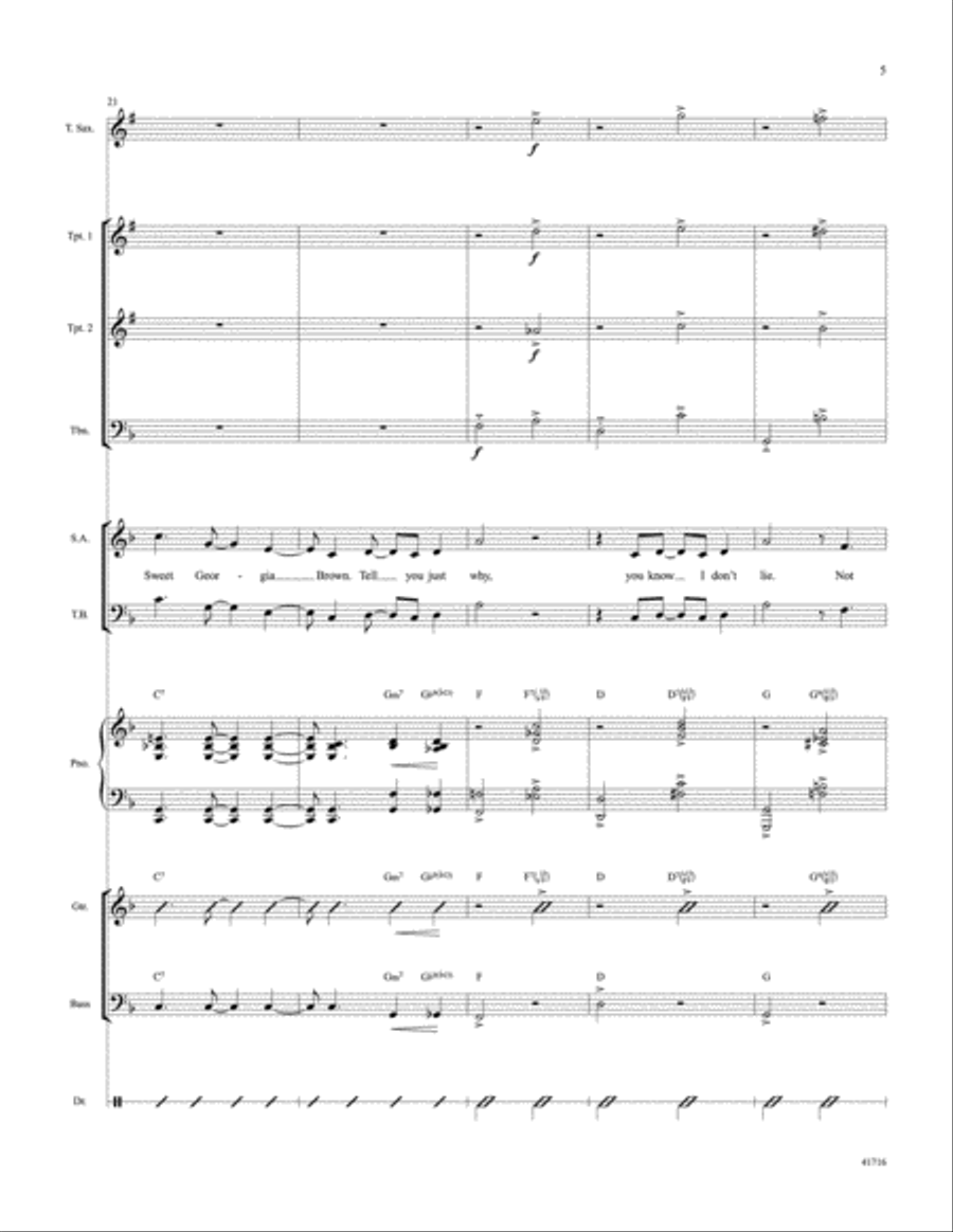 Sweet Georgia Brown: Score Score scores gallery preview page 6