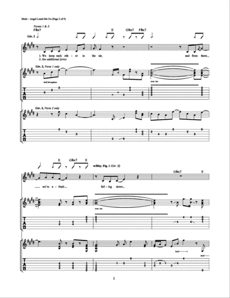 Angel Leads Me On Angel Leads Me On Electric Guitar scores gallery preview page 2