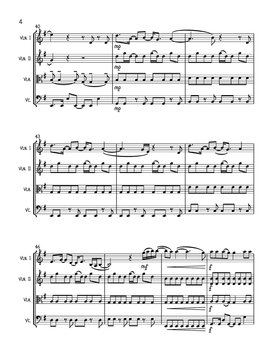Love Me Like You Do String Quartet scores gallery preview page 4