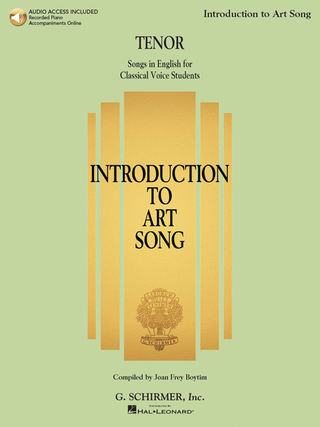 Introduction to Art Song for Tenor - with Recorded Accompaniments