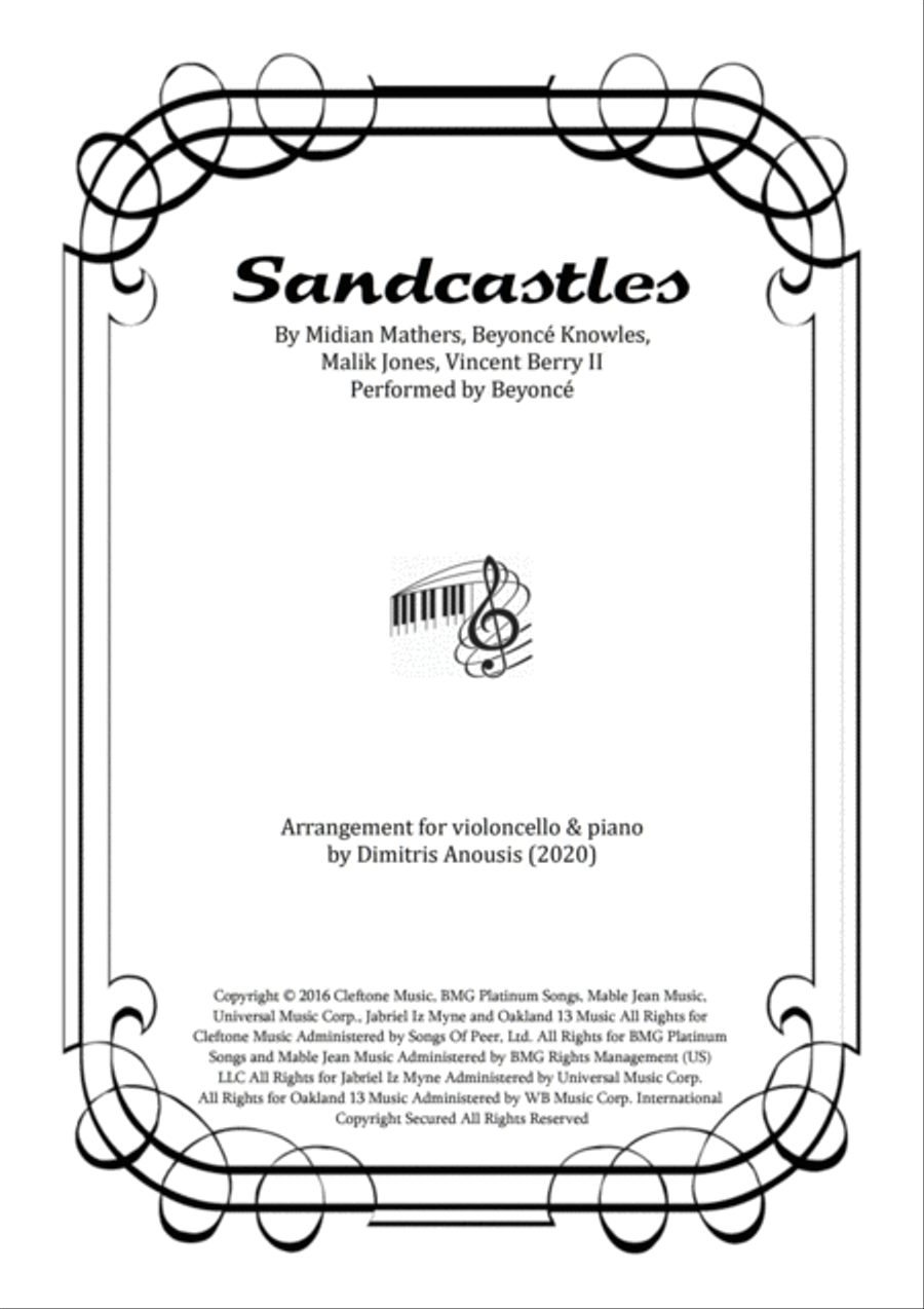 Sandcastles Piano scores gallery preview page 1