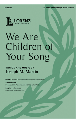 Book cover for We Are Children of Your Song