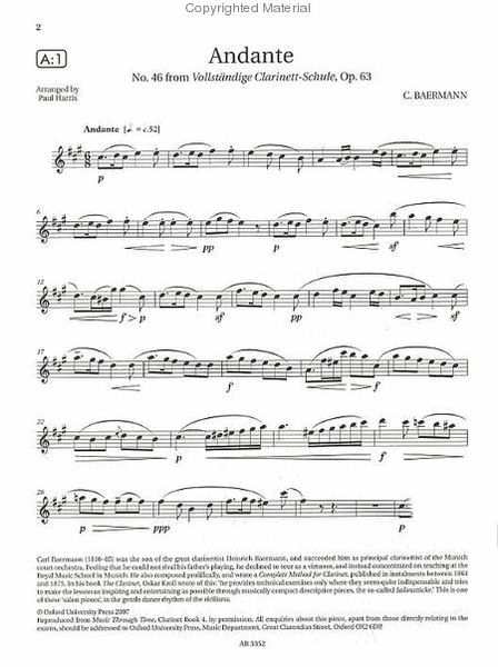 Grade 6 Selected Clarinet Exam Pieces 2008-2013