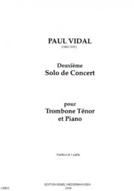 Deuxieme solo de concert : pour trombone tenor et piano