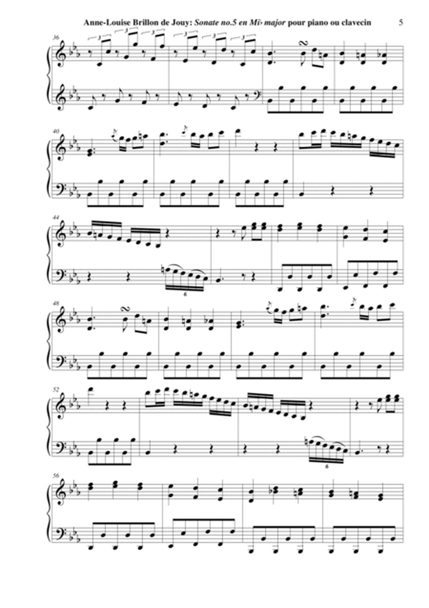 Anne-Louise Brillon de Jouy: Sonata no. 5 in Eb major for piano or harpsichord