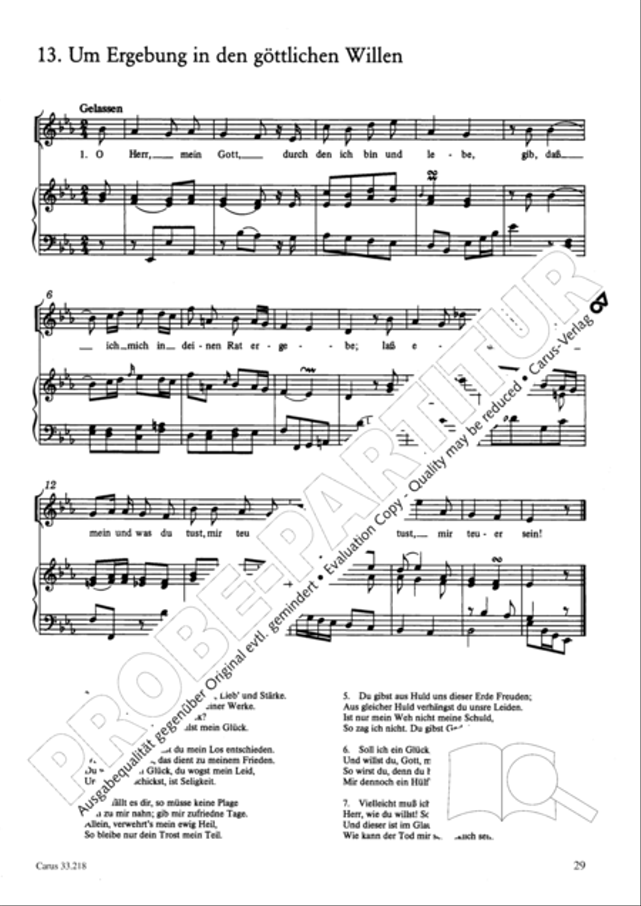 Geistliche Oden und Lieder (Gellert) Collection / Songbook scores gallery preview page 24