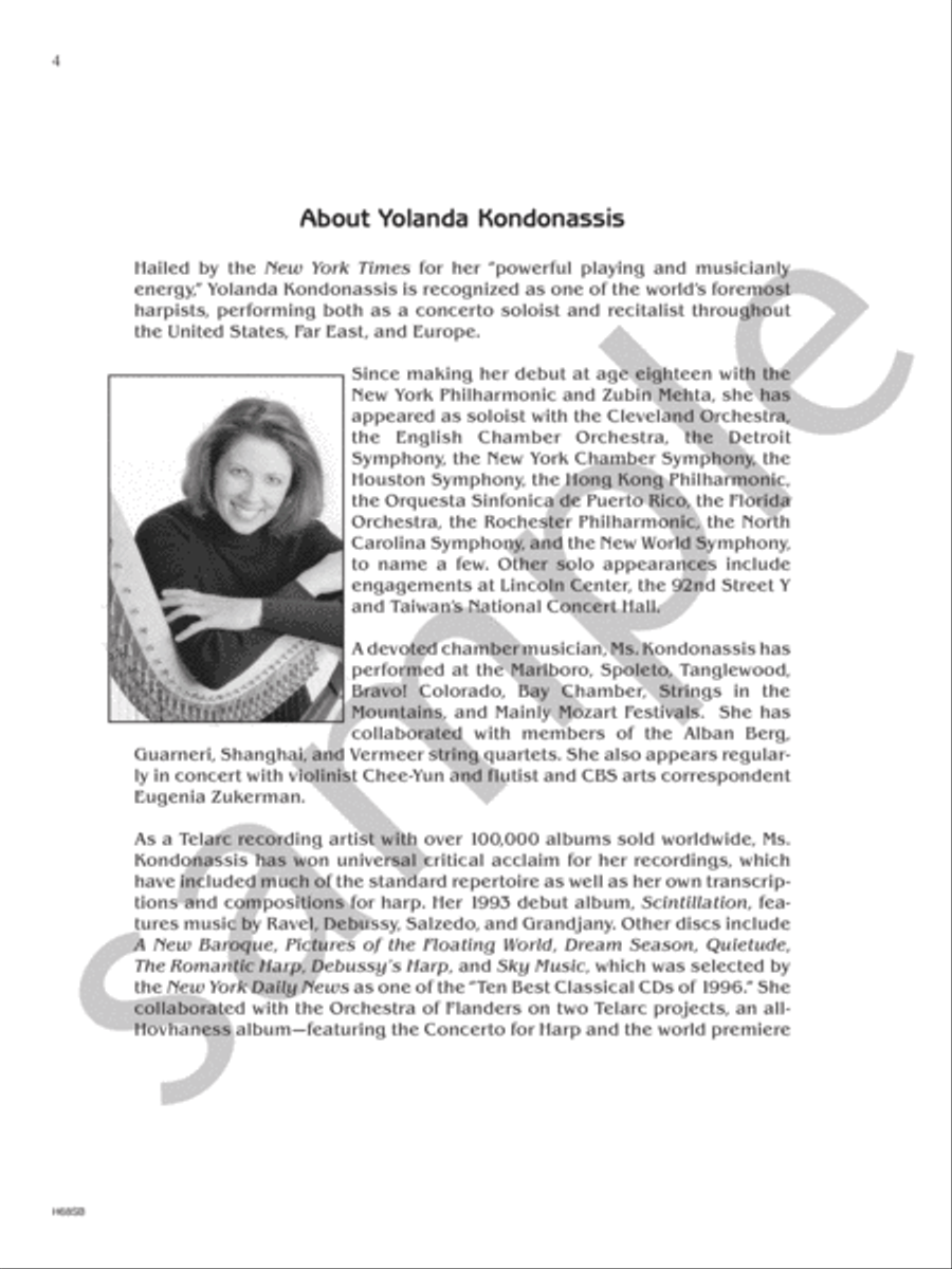 The Yolanda Kondonassis Collection Harp scores gallery preview page 5