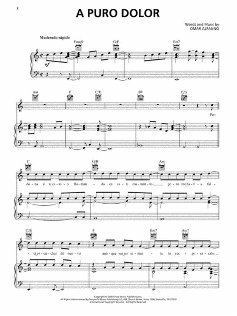 Latin Pop Hits Piano, Vocal, Guitar scores gallery preview page 3