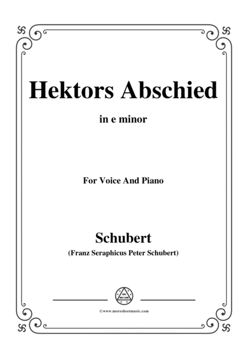 Schubert-Hektors Abschied(Hector's Farewell),D.312,in d minor,for Voice&Piano image number null