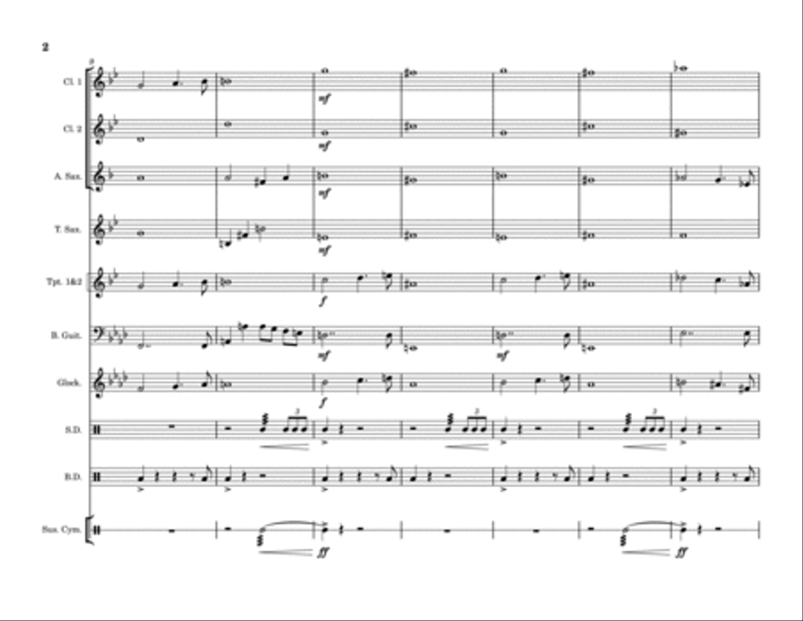 Dune (Main Title) Dune (Main Title) Marching Band scores gallery preview page 2