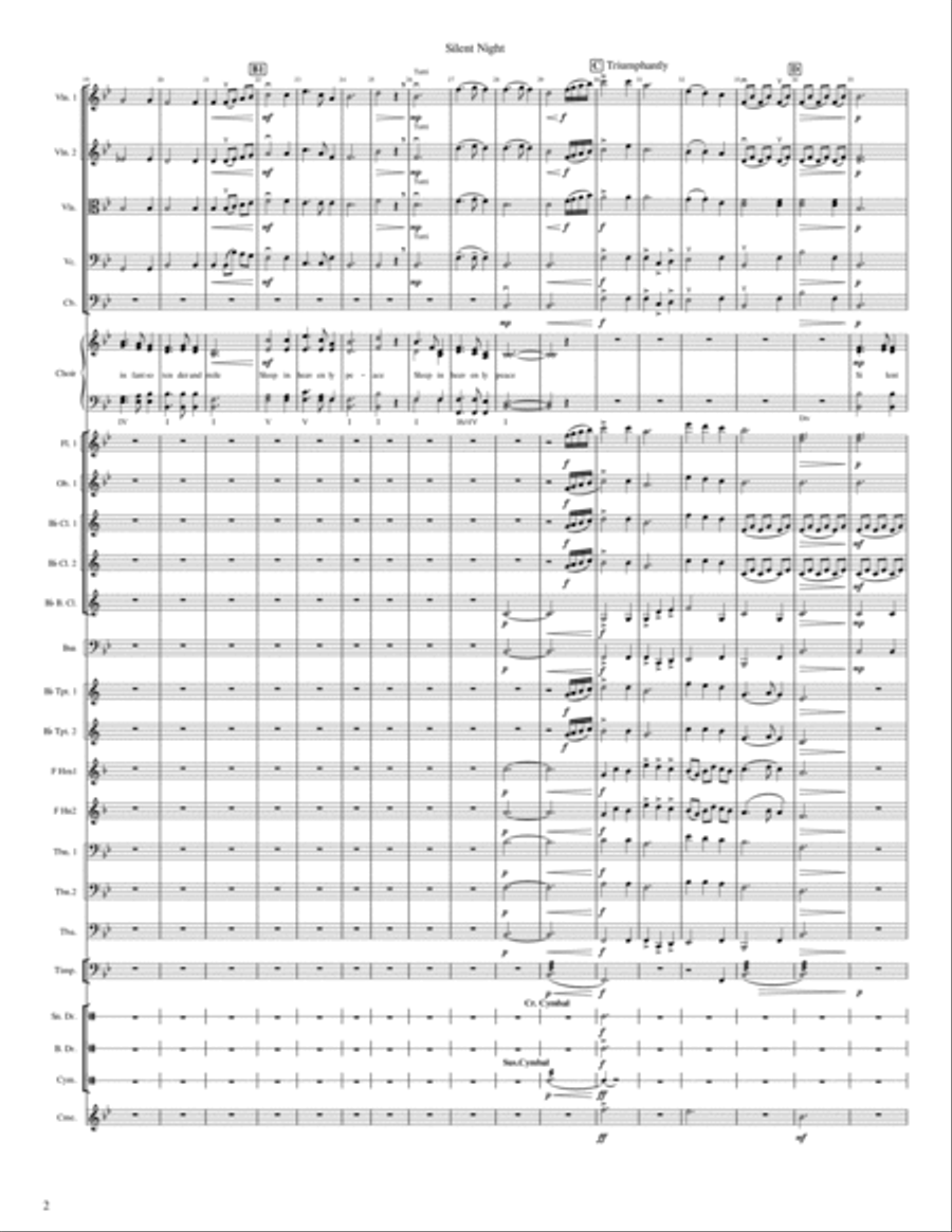 Silent Night For Full Orchestra And Chorus Choir scores gallery preview page 4