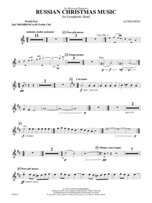 Russian Christmas Music: (wp) 2nd B-flat Trombone T.C.