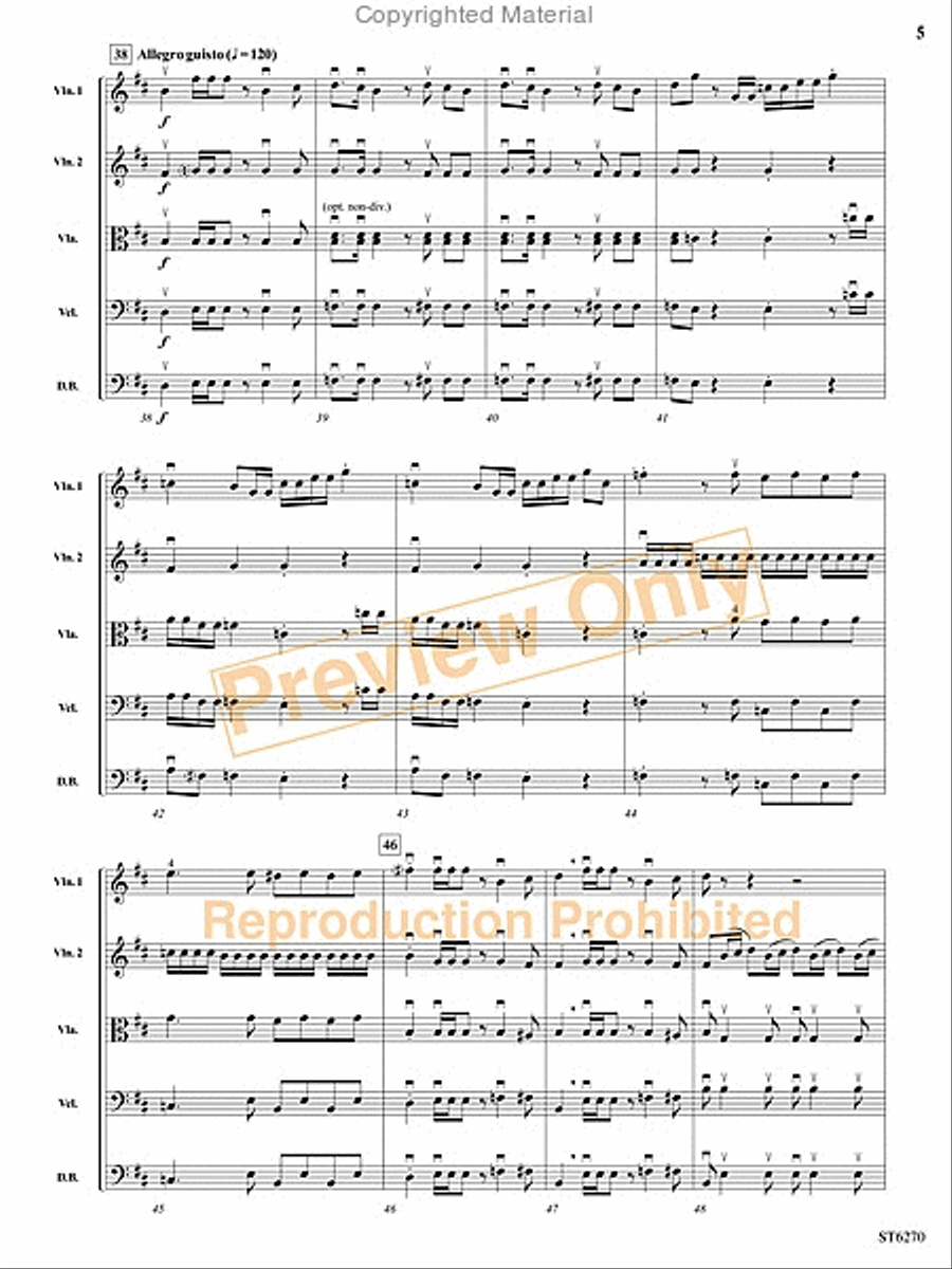 Themes from Romeo and Juliet String Orchestra scores gallery preview page 6