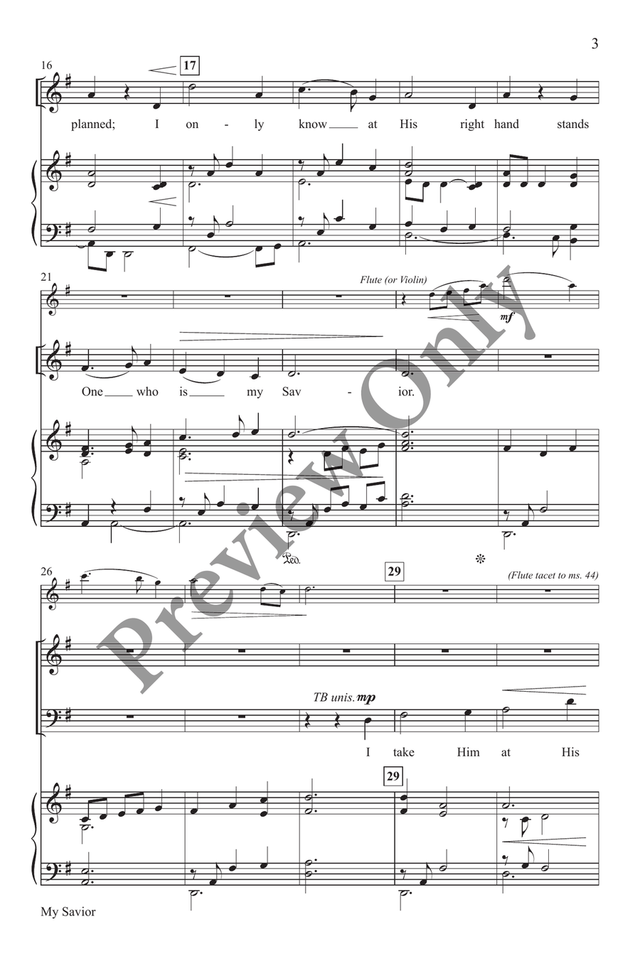 My Savior My Savior 4-Part scores gallery preview page 3