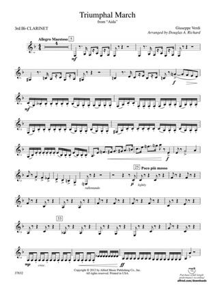Triumphal March (from Aida): 3rd B-flat Clarinet