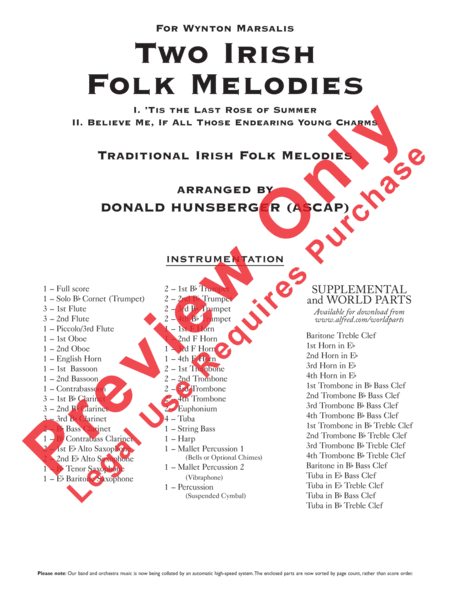 Two Irish Folk Melodies
