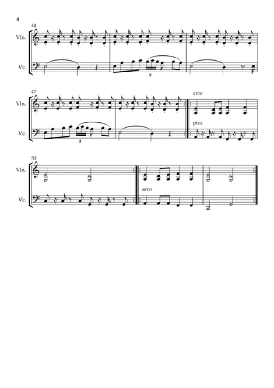Cheap Thrills (feat. Sean Paul) String Duet scores gallery preview page 4