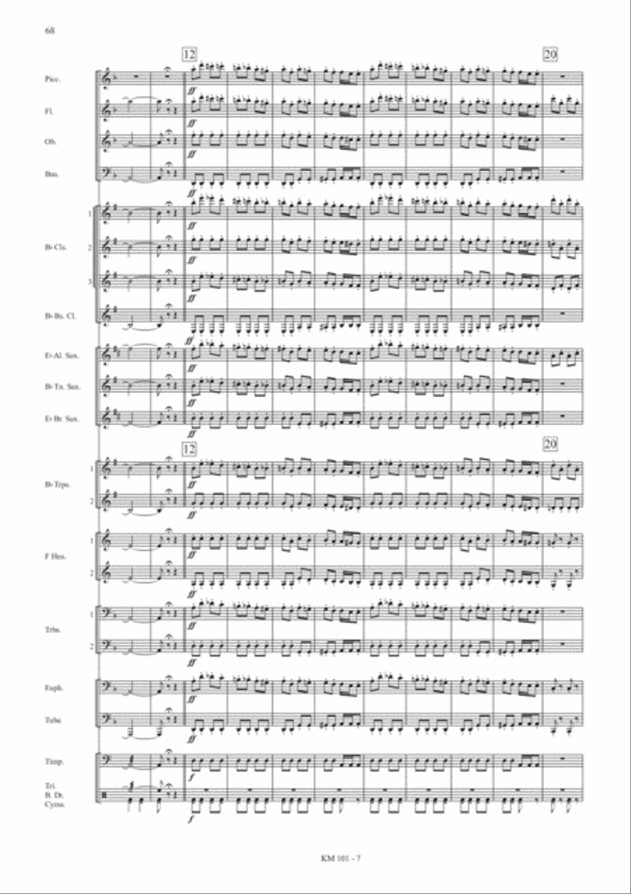 Ballet Music from FAUST: 7. Finale and Entrance of Phryne (A4) Concert Band scores gallery preview page 4