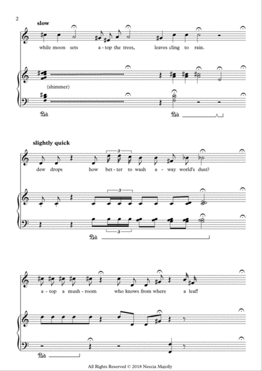 Haiku 1 for mezzo soprano and piano Mezzo-Soprano Voice scores gallery preview page 3