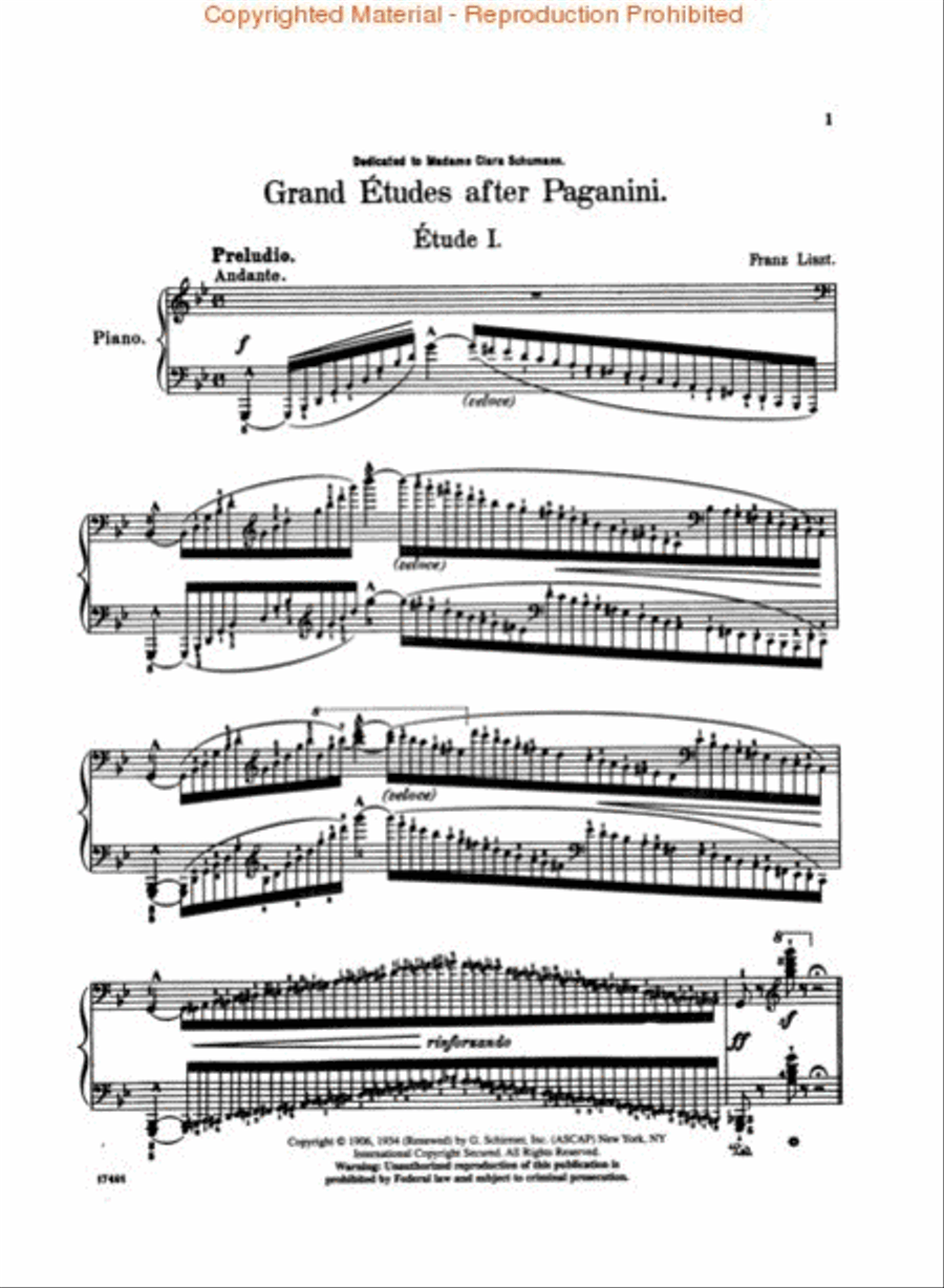 6 Grande Etudes after N. Paganini