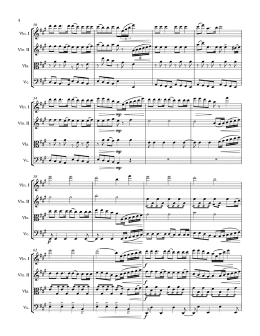 Jingle Bells - String Quartet String Quartet scores gallery preview page 4