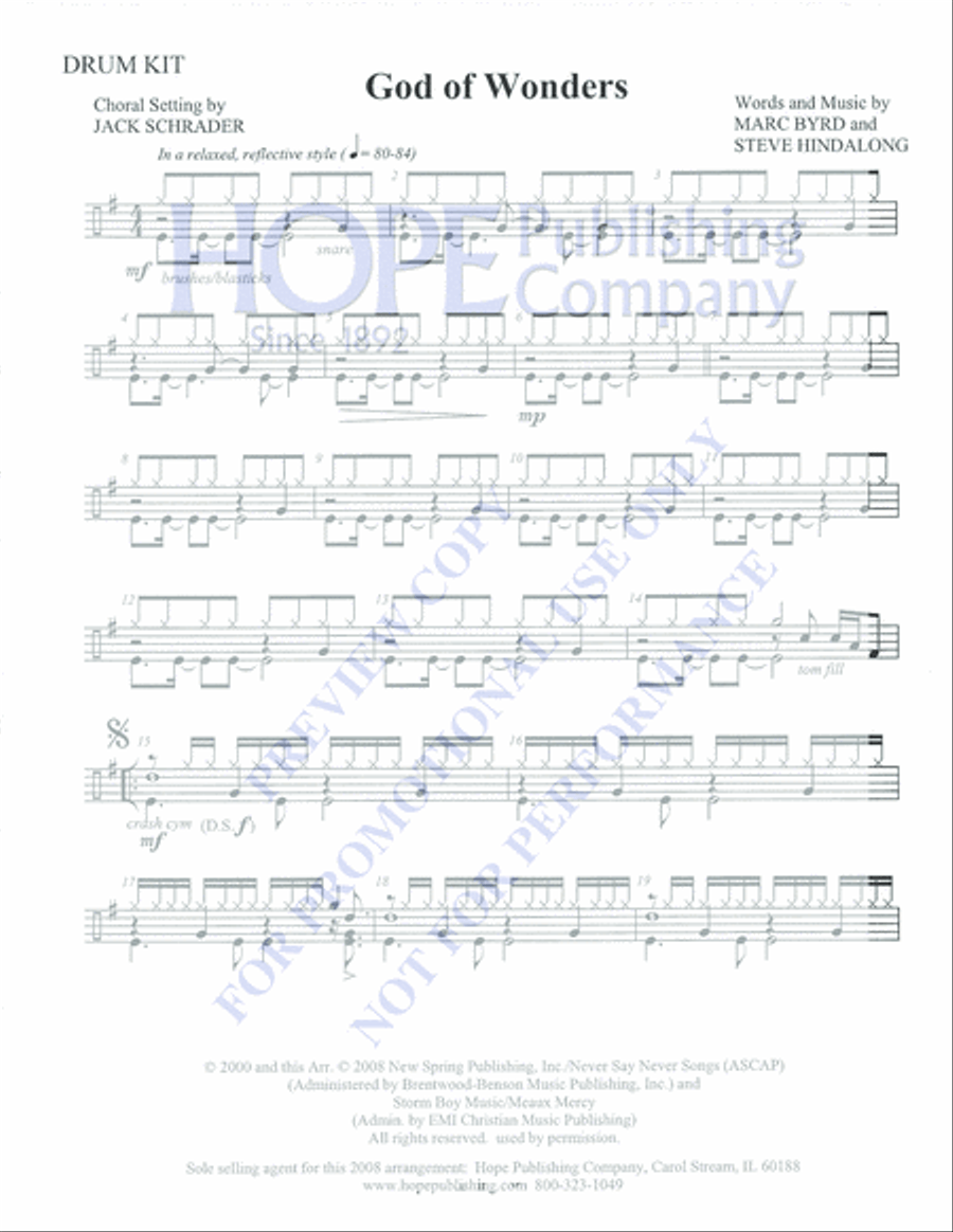 God of Wonders God of Wonders Choir scores gallery preview page 15