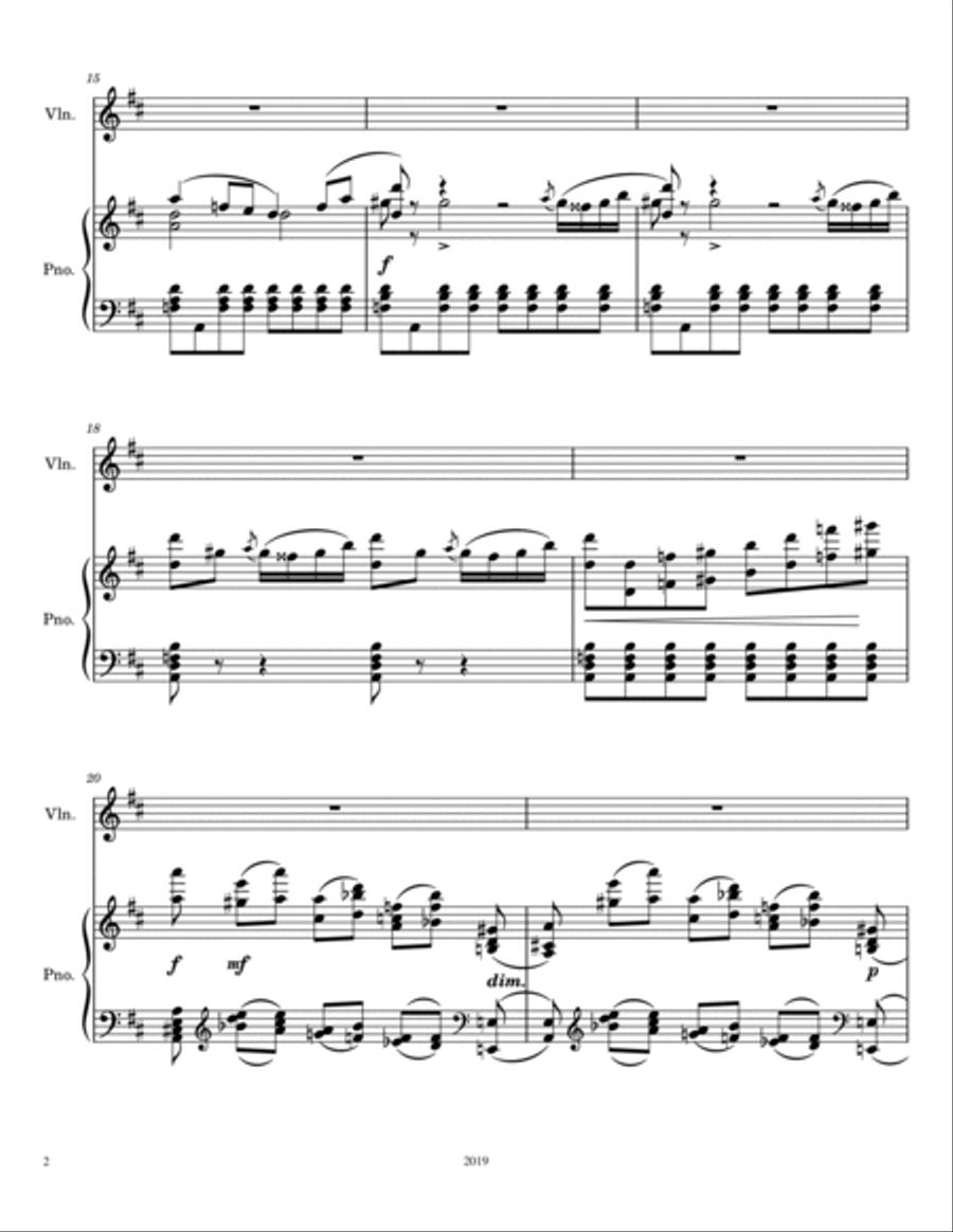 Tchaikovsky Violin Concerto in D major, Op. 35 - For Violin and Piano Violin Solo scores gallery preview page 2