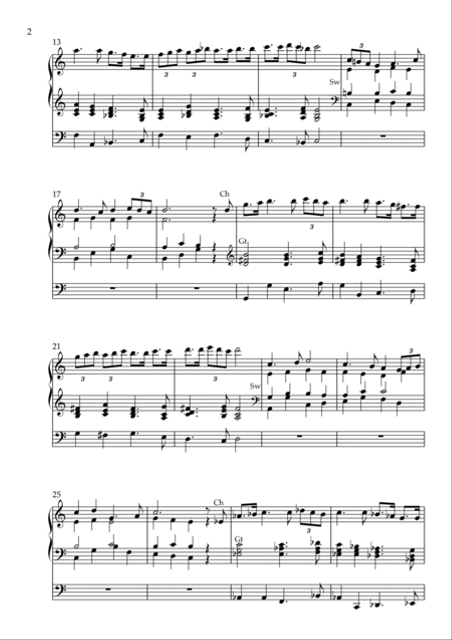 Tuba Tune on Veni Creator Spiritus, Op. 5 (Organ Solo) by Ausra Motuzaite-Pinkeviciene Tuba scores gallery preview page 2