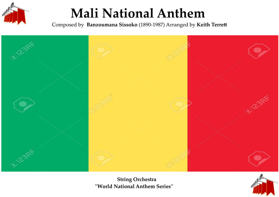 Mali National Anthem for String Orchestra (World National Anthem Series) String Quartet scores gallery preview page 1