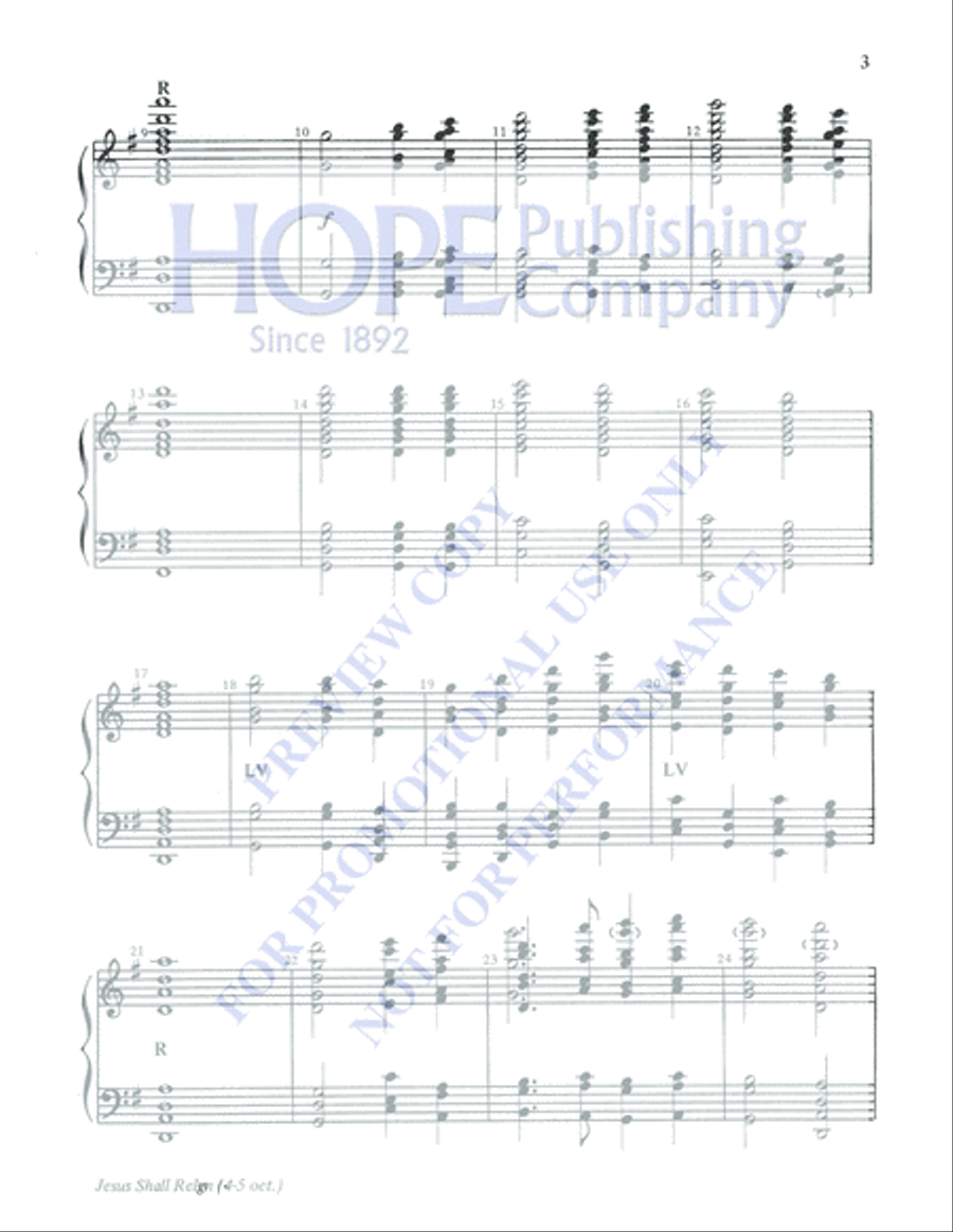 Jesus Shall Reign Jesus Shall Reign 5-Octaves scores gallery preview page 3