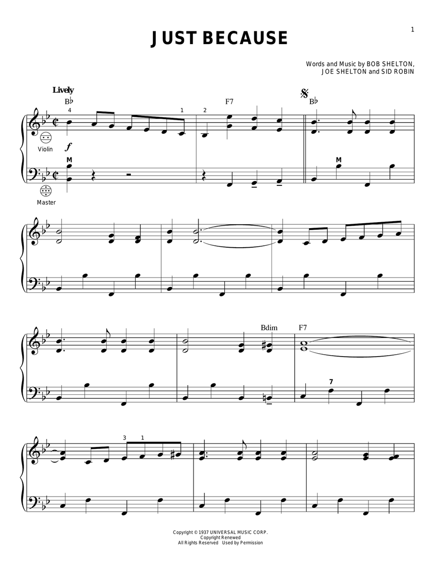 Just Because Accordion scores gallery preview page 1