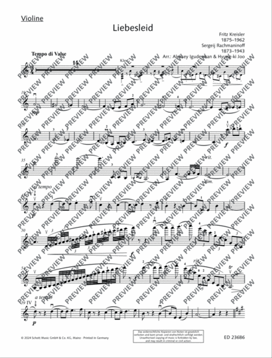 Love’s sorrow Violin Solo scores gallery preview page 17