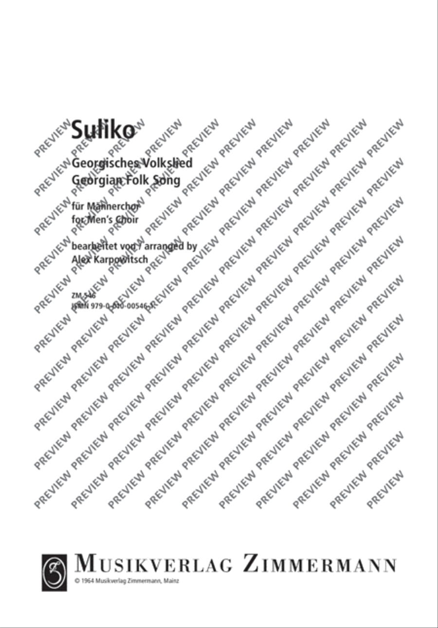 Suliko Men's Choir scores gallery preview page 2